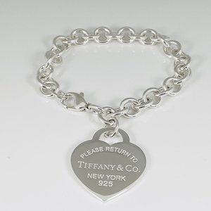 Medium 7.5 " Please Return to Tiffany Jumbo Heart Tag Bracelet
